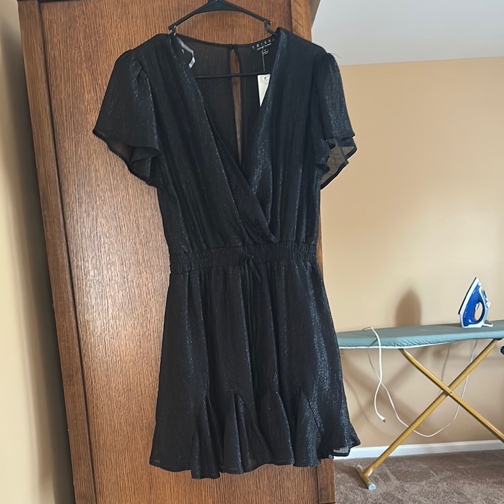 Black dress with silver sparkle threaded in size small new